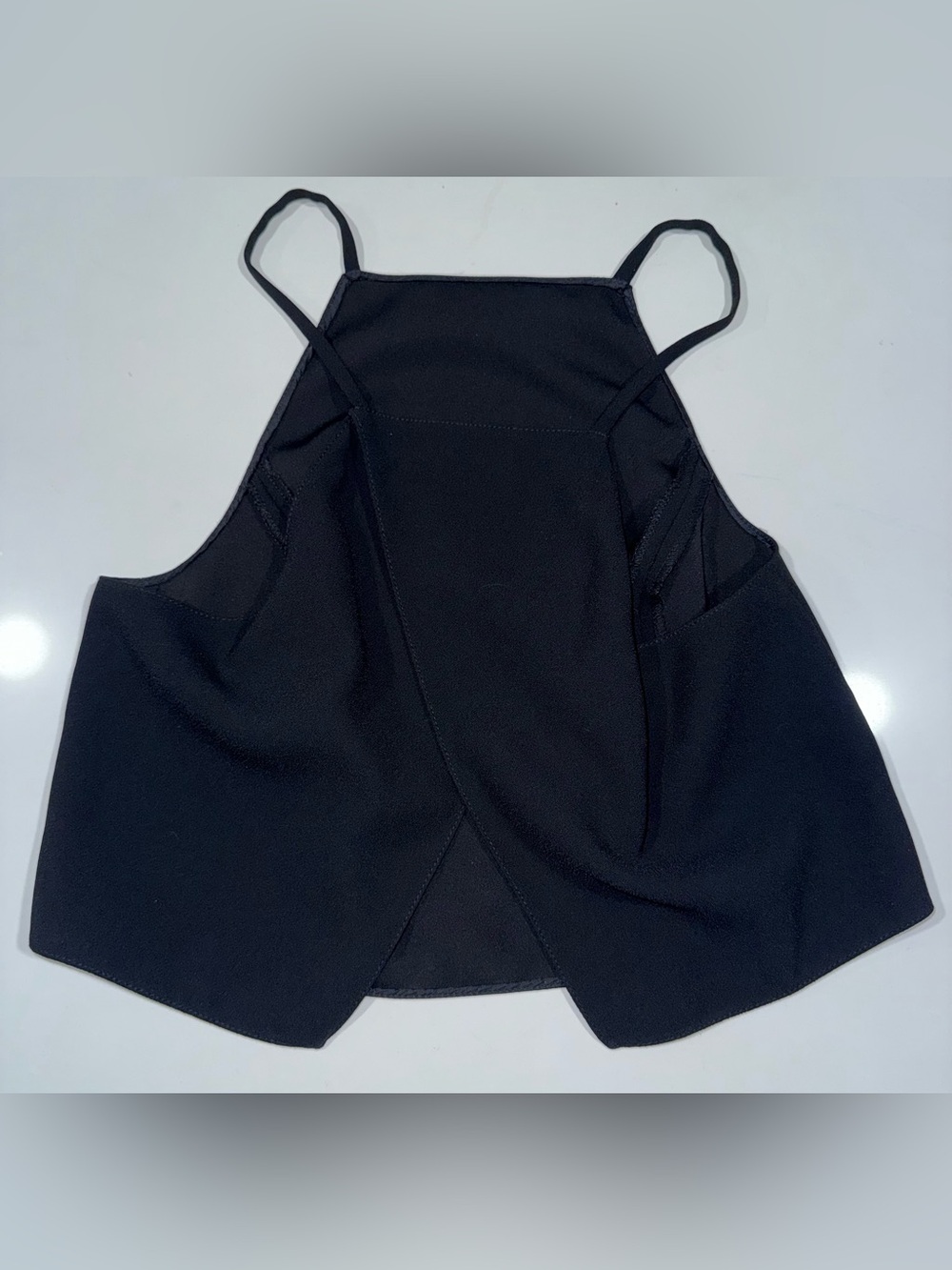 Zara Black Strappy Halter Crop Top